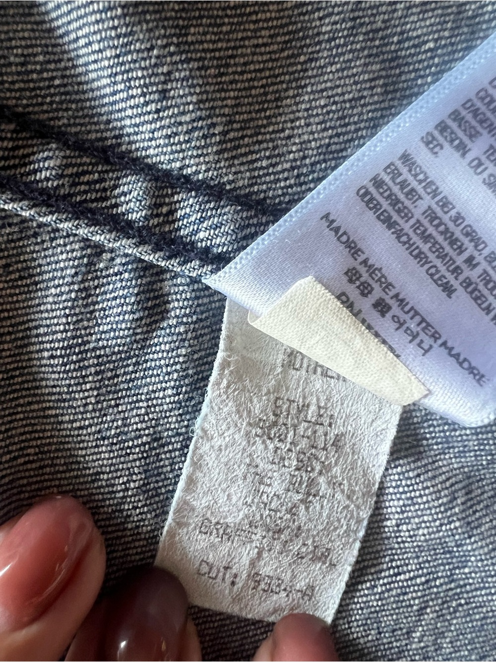 MOTHER Blue Distressed Denim Jean Jacket - Picture 5 of 5